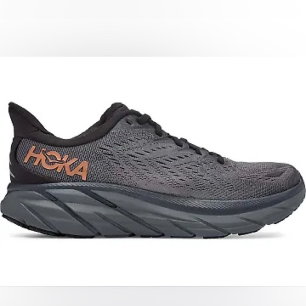 HOKA - Clifton 8 Anthracite / Copper Running Shoes W9